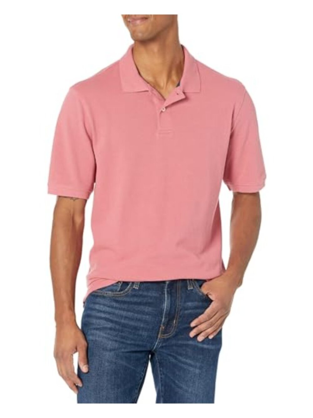 Men's Regular-Fit Cotton Pique Short Sleeve Polo Shirt